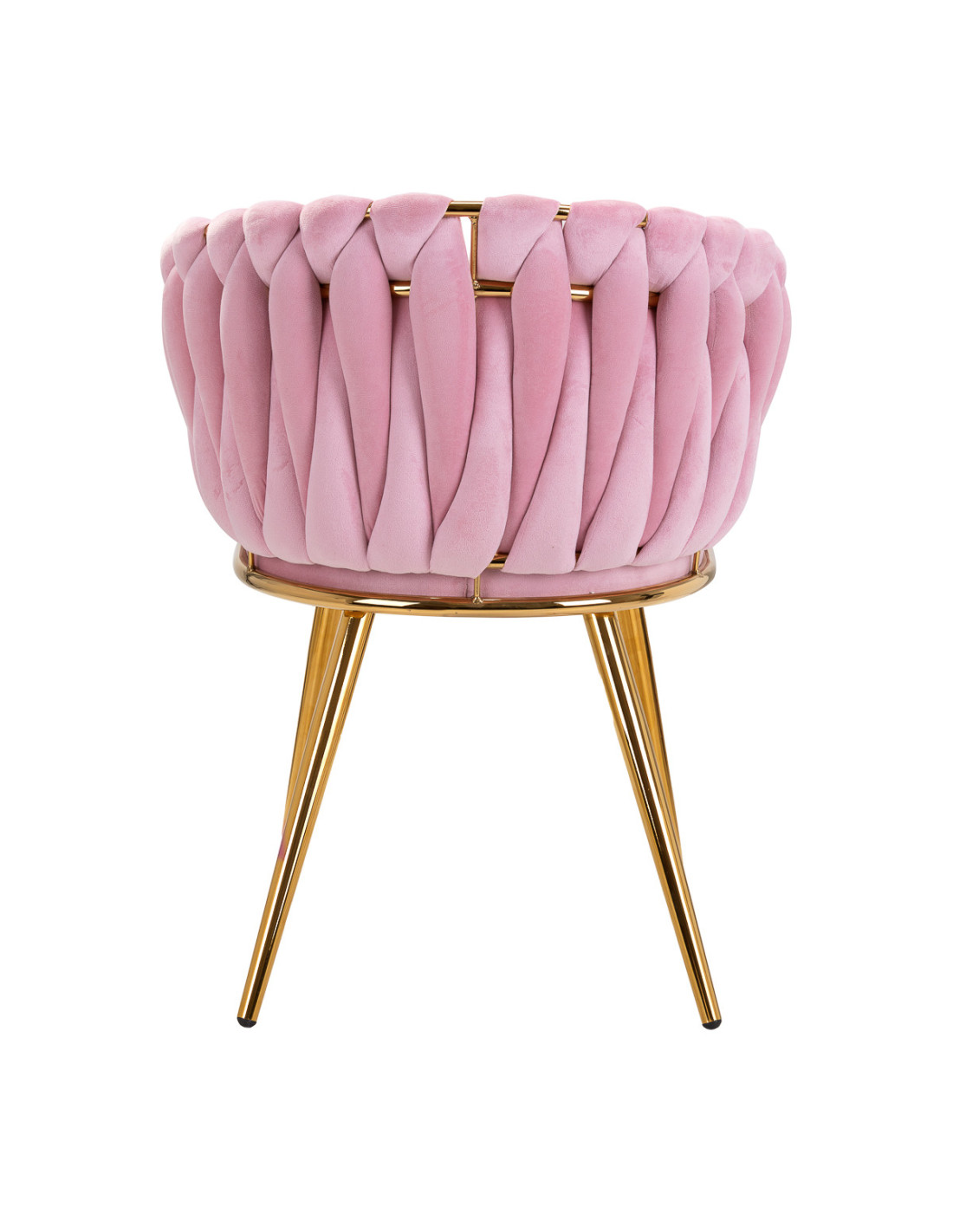 4Rico krzesło QS-GW06G aksamit różowe 