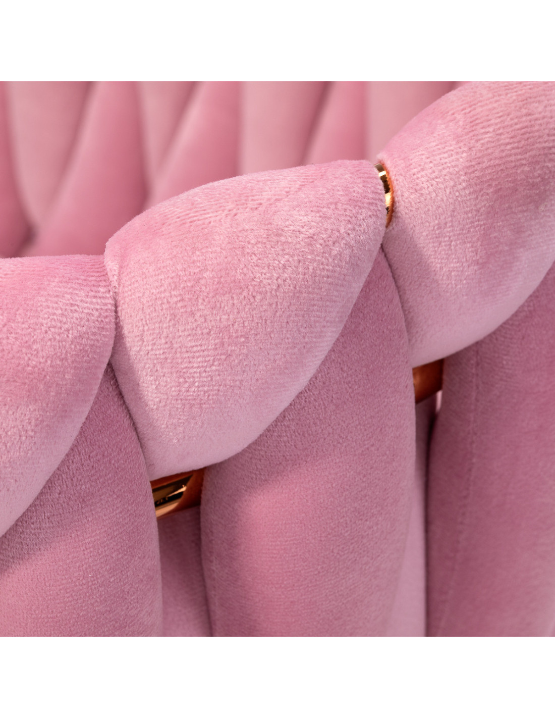 4Rico krzesło QS-GW06G aksamit różowe 