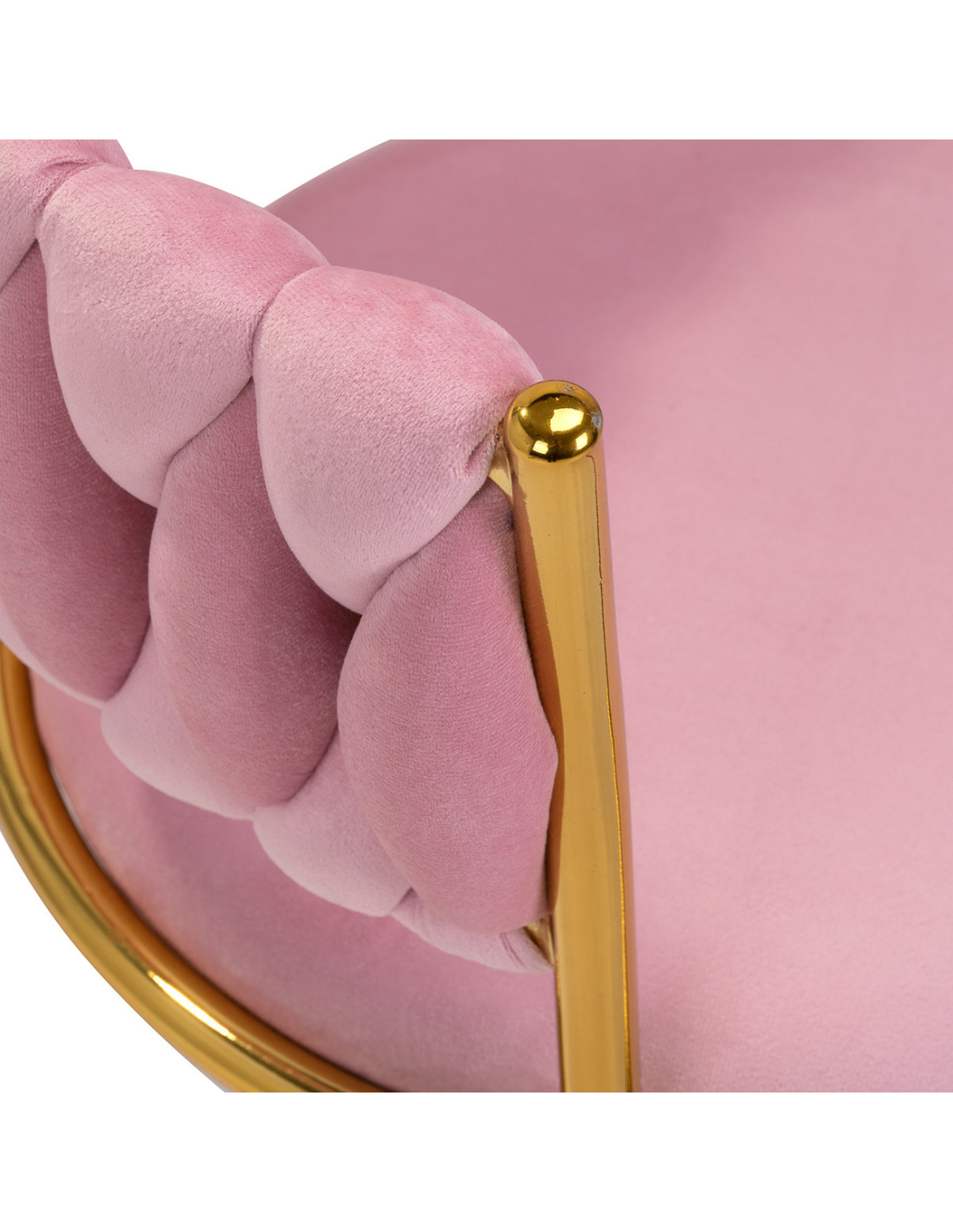 4Rico krzesło obrotowe QS-GW01G aksamit różowe 