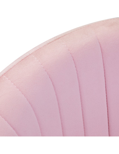 4Rico krzesło obrotowe QS-OF212G aksamit różowe 