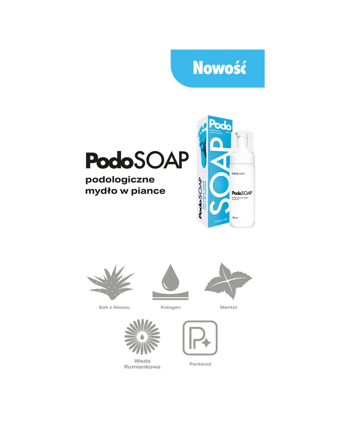Podoland Podosoap podologiczne mydło met piance 100 ml  