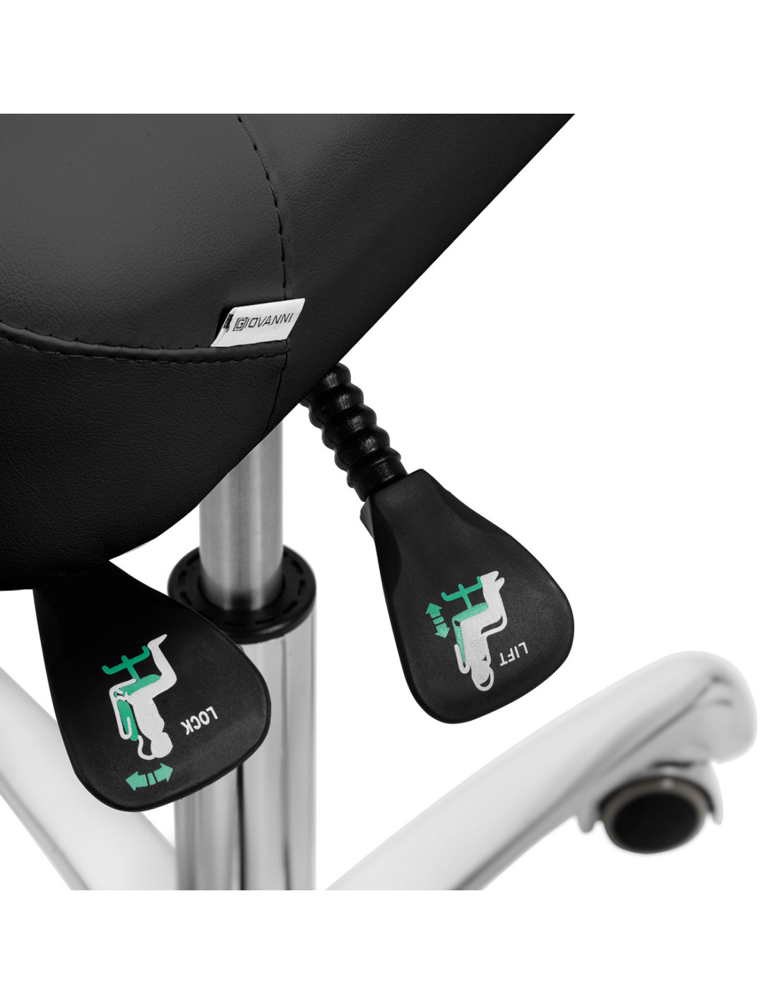 Taboret podologiczny 1005 Giovanni Czarny 