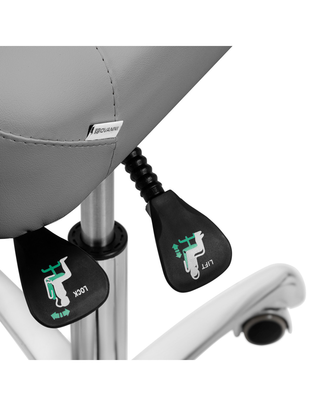 Taboret podologiczny 1005 Giovanni szary 