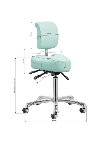 Taboret podologiczny 1005 Giovanni zielony 