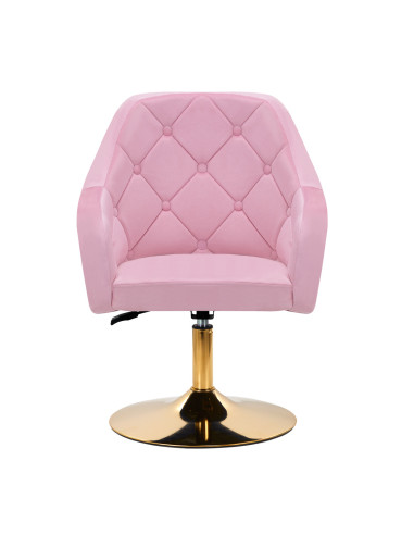 4Rico fotel obrotowy QS-BL14G aksamit różowe 