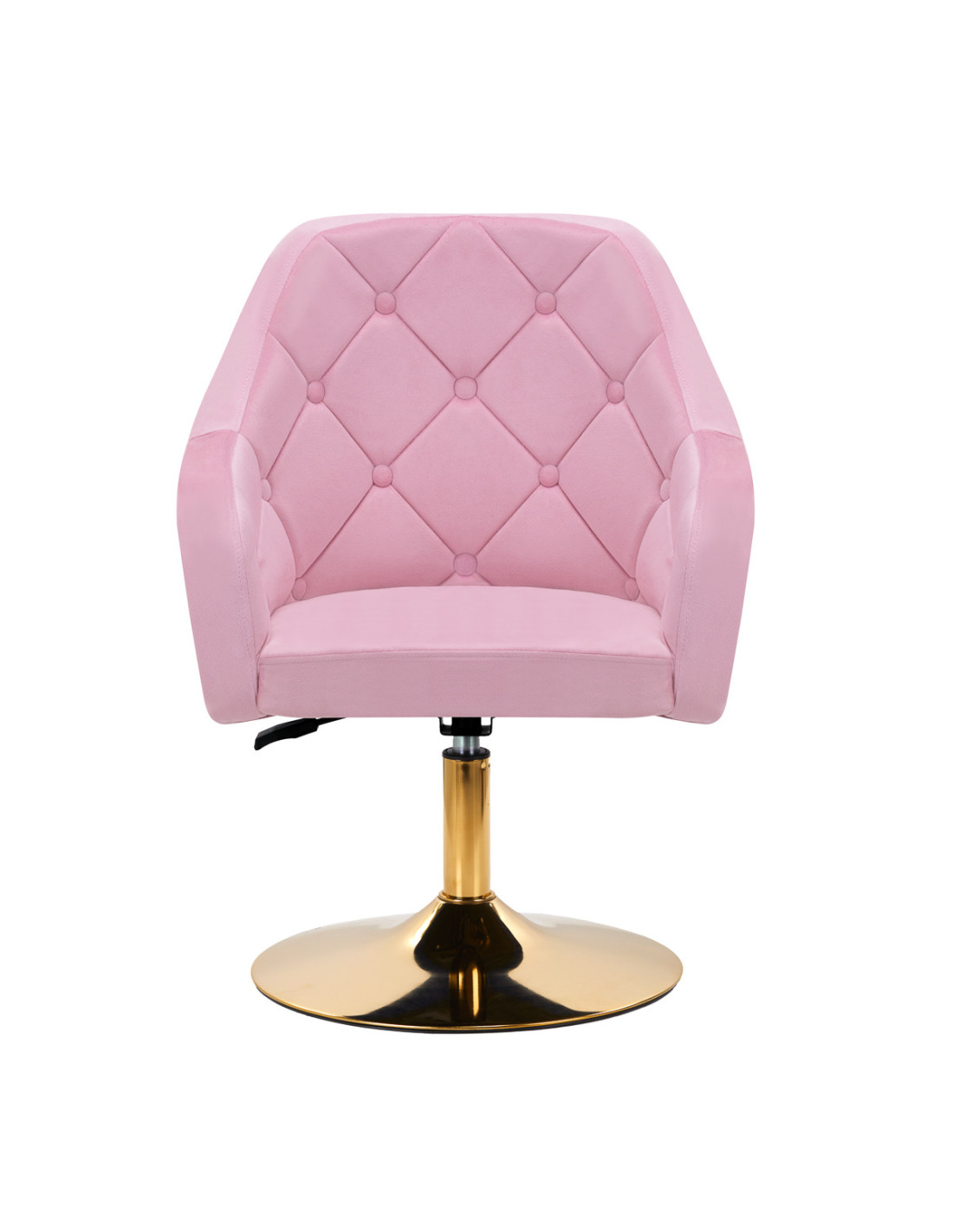 4Rico fotel obrotowy QS-BL14G aksamit różowe 