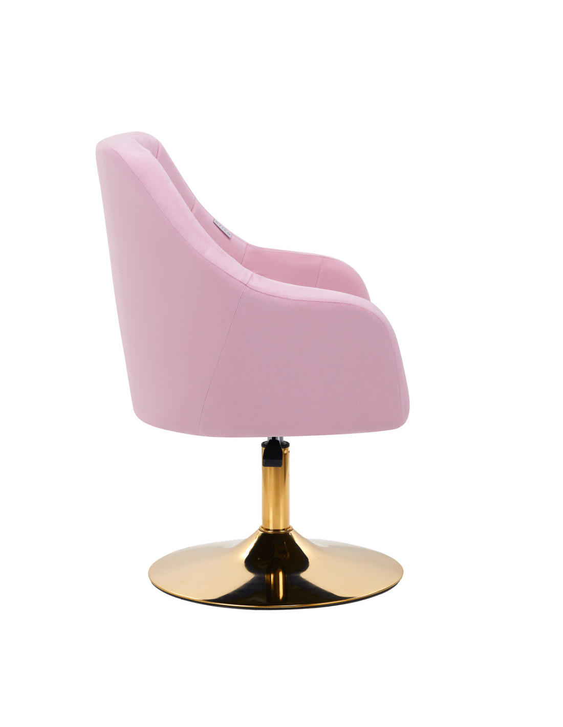 4Rico fotel obrotowy QS-BL14G aksamit różowe 