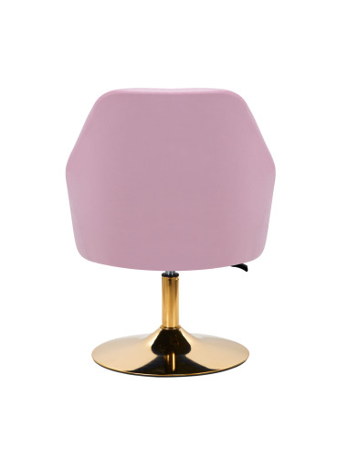 4Rico fotel obrotowy QS-BL14G aksamit różowe 