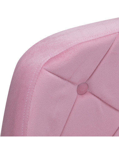 4Rico fotel obrotowy QS-BL14G aksamit różowe 