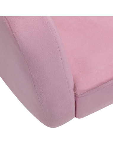 4Rico fotel obrotowy QS-BL14G aksamit różowe 