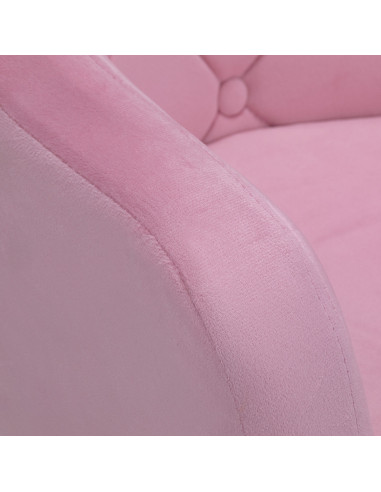4Rico fotel obrotowy QS-BL14G aksamit różowe 