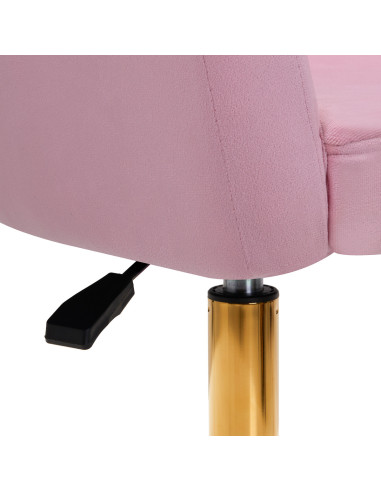 4Rico fotel obrotowy QS-BL14G aksamit różowe 