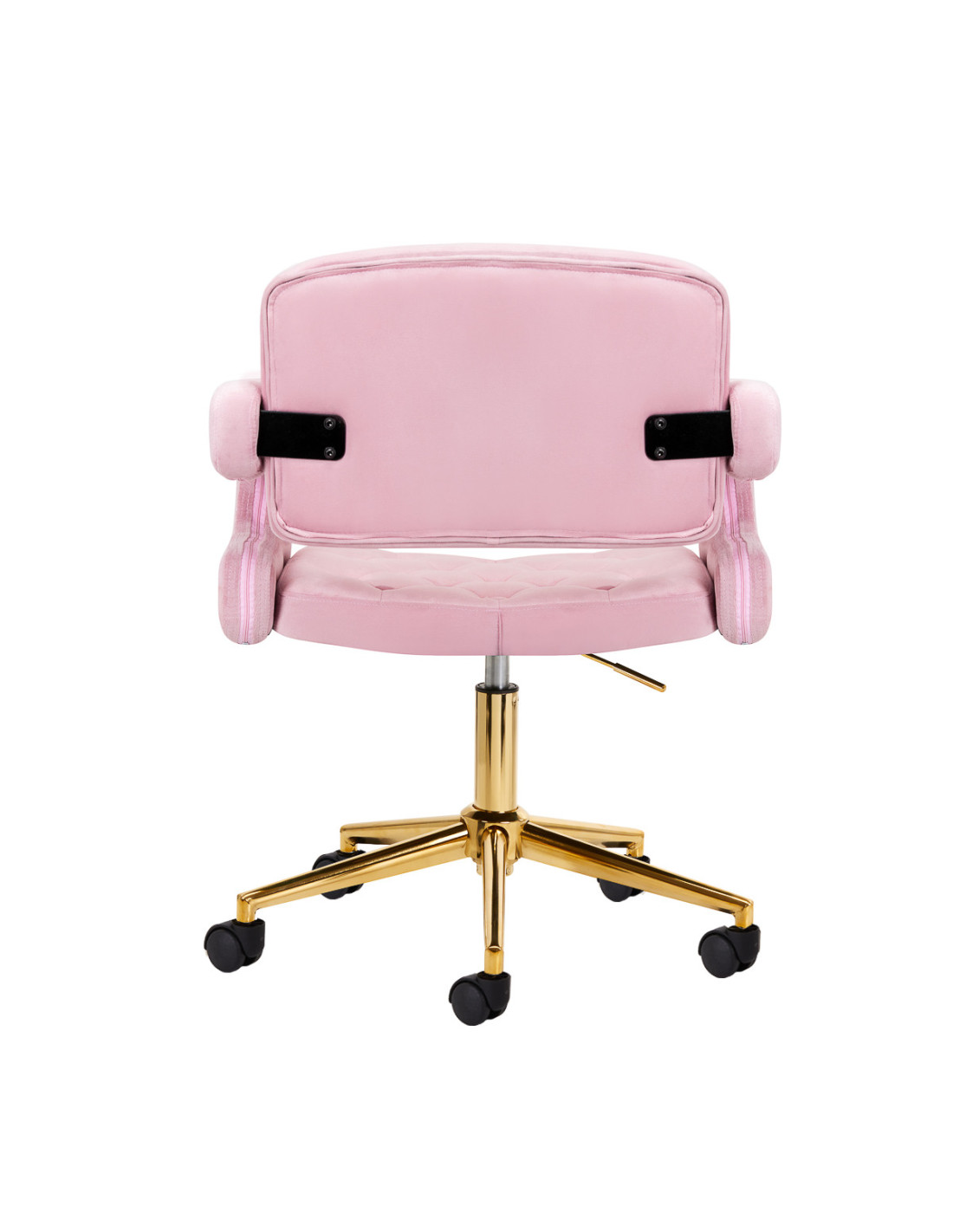 4Rico Krzesło obrotowe QS-OF213G aksamitne różowe 