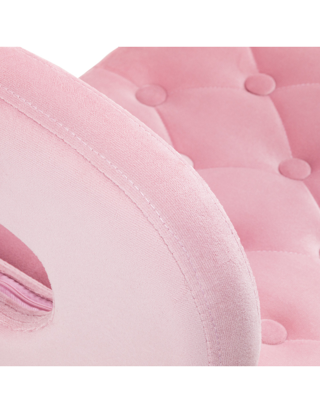 4Rico Krzesło obrotowe QS-OF213G aksamit różowe 