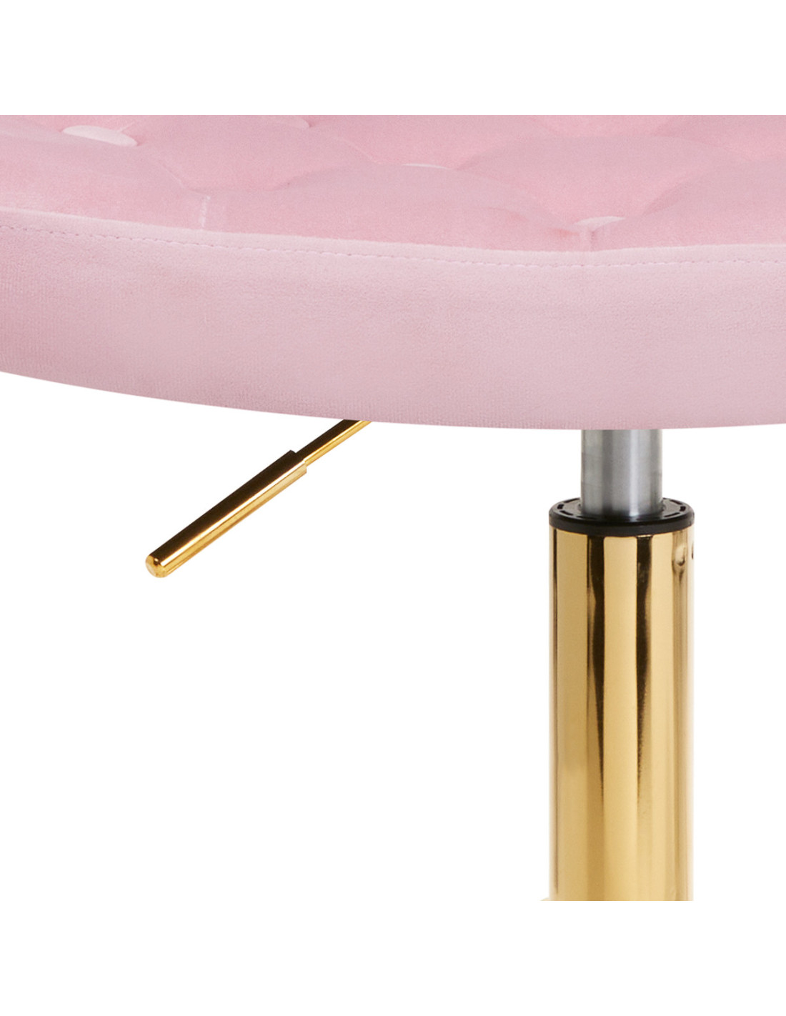 4Rico Krzesło obrotowe QS-OF213G aksamit różowe 