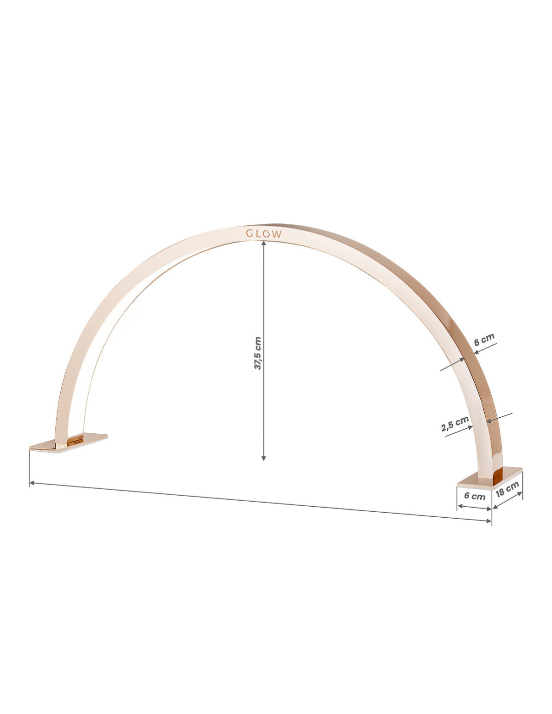 Lampe manucure GLOW ARCHE II ZŁOTA MIEDŹ 