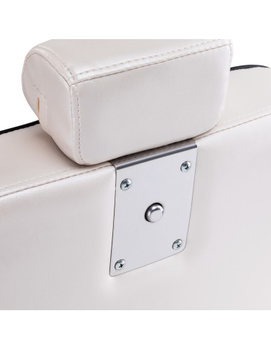 Eleganzo Pearl White Friseurstuhl – Pures Design & professioneller Komfort