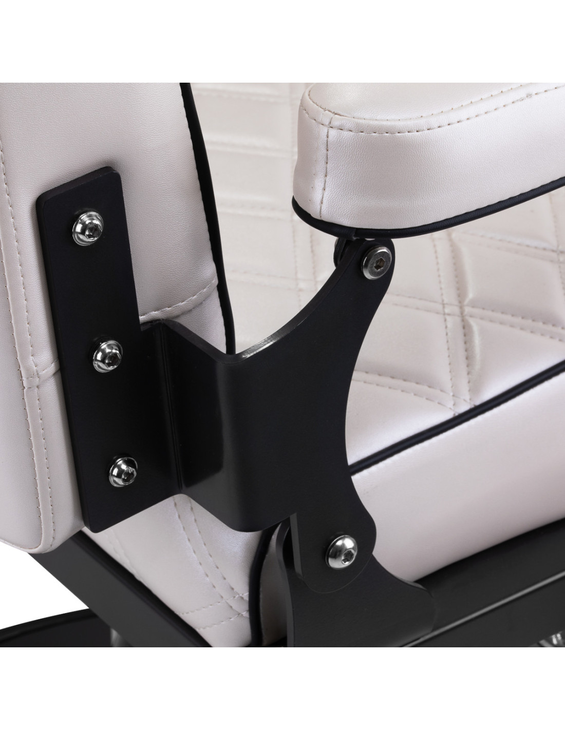 Fauteuil Barbier Eleganzo Blanc Nacré – Design Pur & Confort Pro 