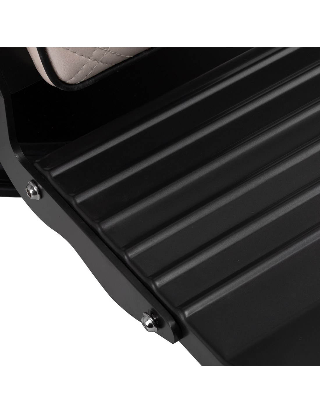 Cadeira de barbeiro Eleganzo Pearl White – Design puro e conforto profissional