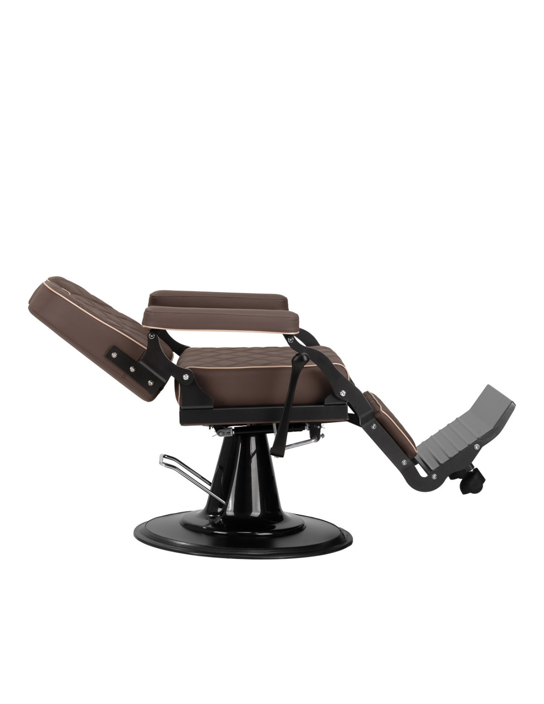 Fauteuil Barbier Eleganzo Marron & Noir – Style Authentique & Structure Solide 