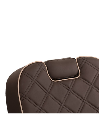 Cadeira de barbeiro Eleganzo marrom e preta – estilo autêntico e estrutura sólida
