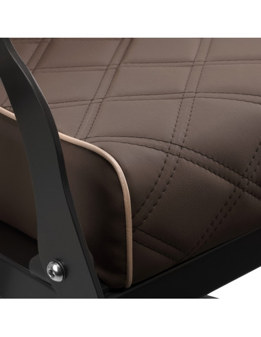 Fauteuil Barbier Eleganzo Marron & Noir – Style Authentique & Structure Solide 