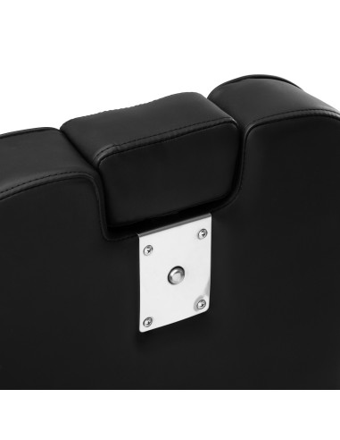 Cadeira de barbeiro Eleganzo Black – Versão com encosto de cabeça embutido