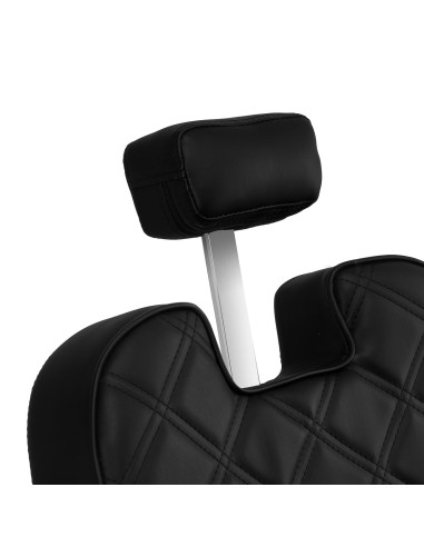 Cadeira de barbeiro Eleganzo Black – Versão com encosto de cabeça embutido