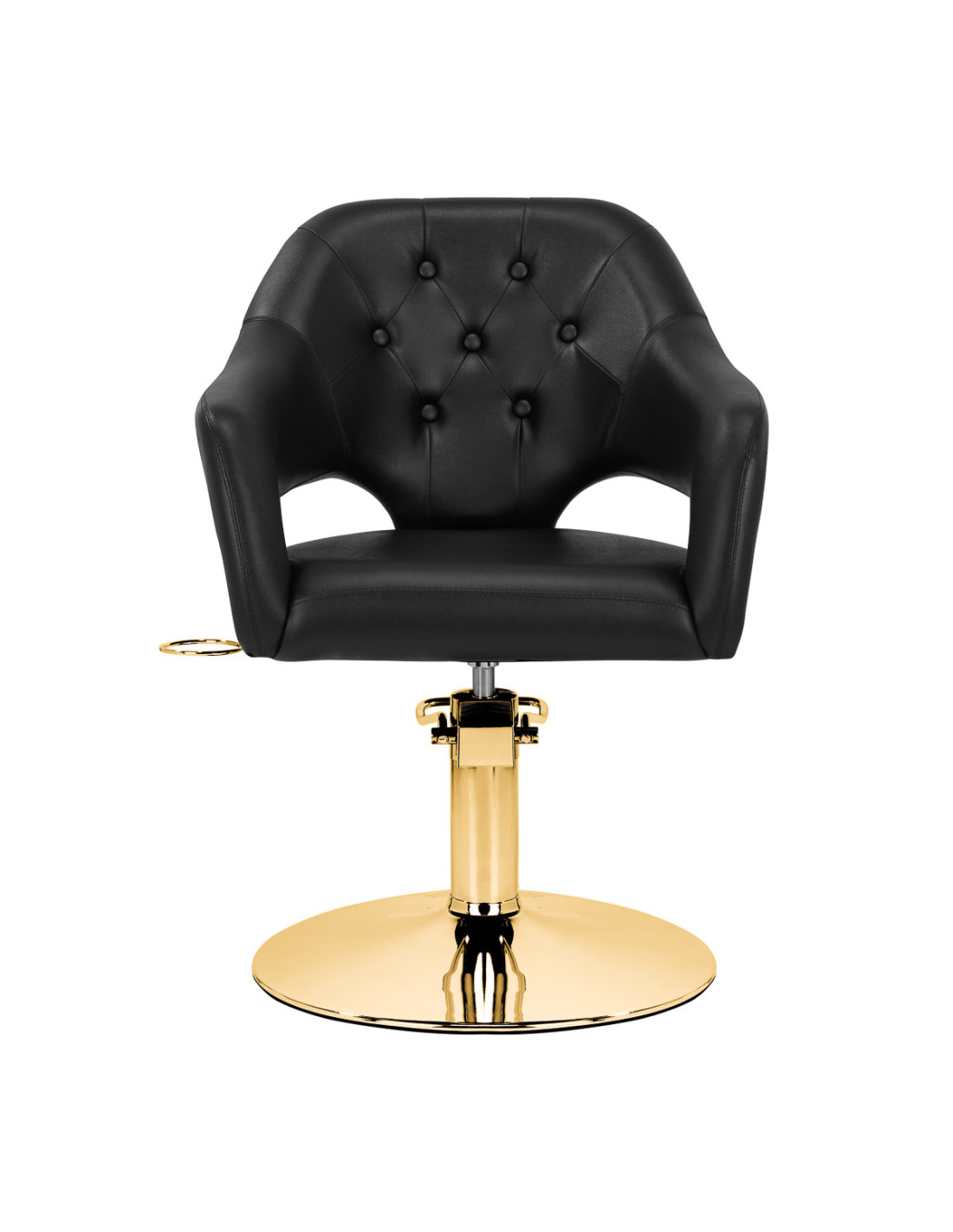 Sillón de peluquería Prestigio negro y dorado 