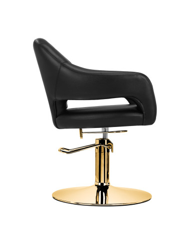 Prestigio Friseurstuhl Schwarz & Gold 