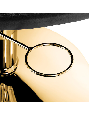 Prestigio Friseurstuhl Schwarz & Gold 