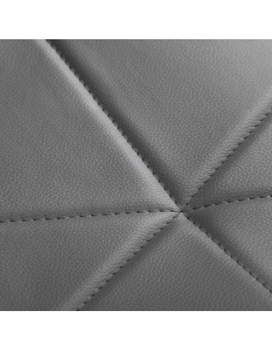 Banqueta cosmética Elegancia cinza com base cromada 