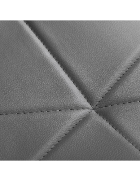 Banqueta cosmética Elegancia cinza com base cromada 