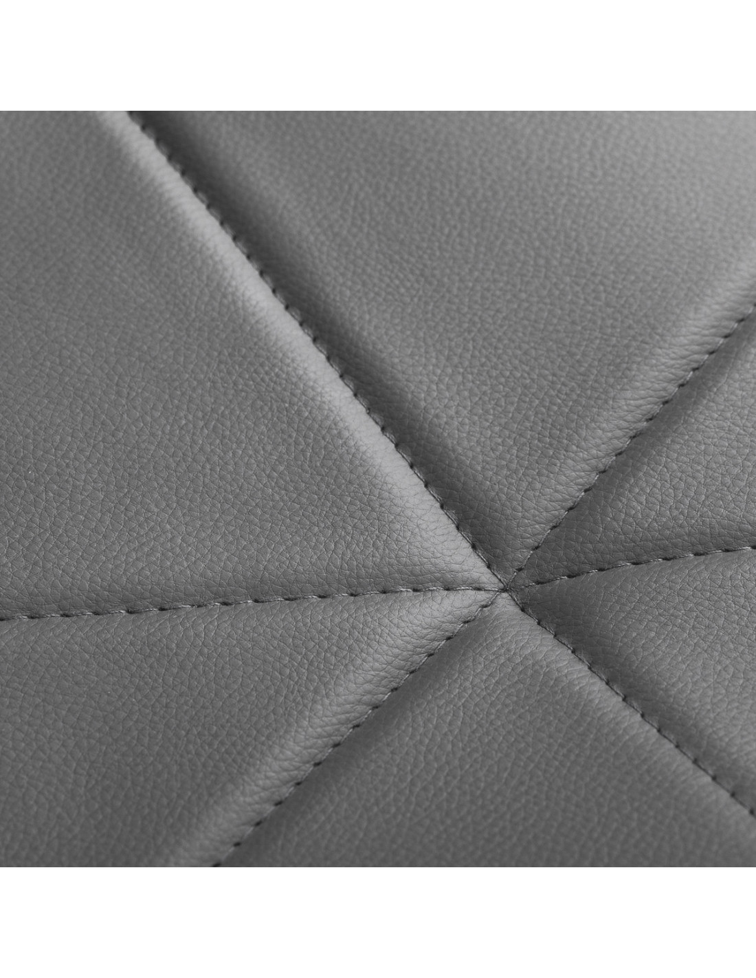 Taburete cosmético Elegancia gris con base cromada 