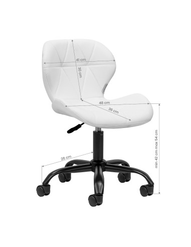 Kosmetikhocker Elegancia in Weiß 