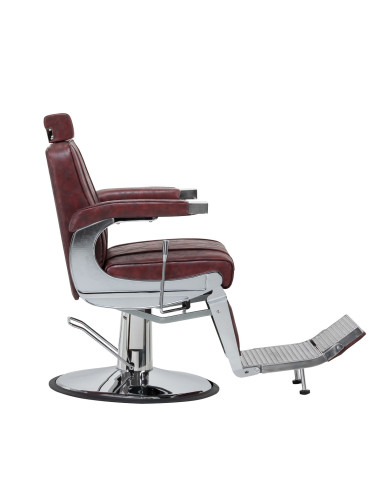 Diamond Steel Bordeaux Barberstuhl – Eleganz & Power Chrom 
