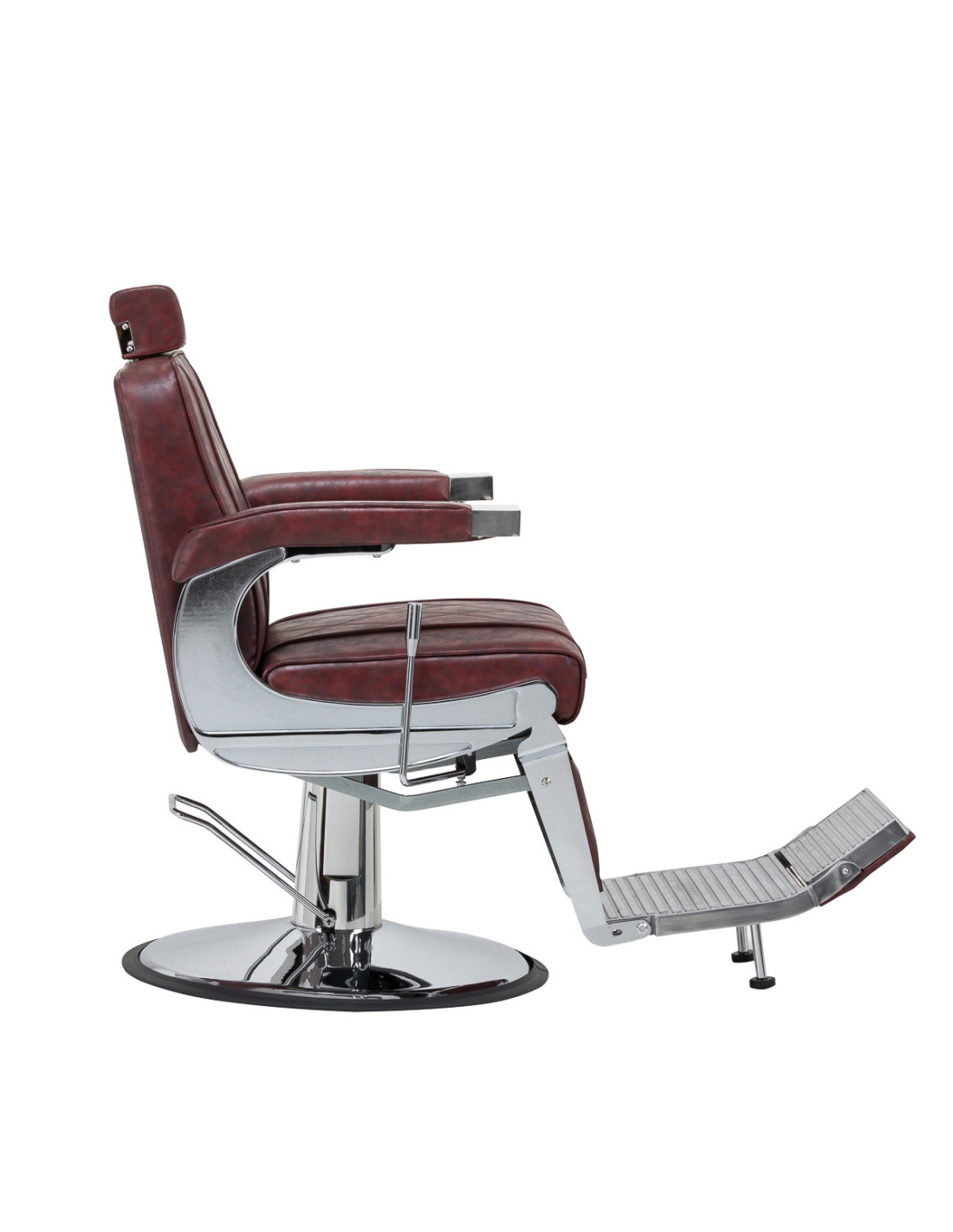 Diamond Steel Bordeaux Fotel barberski – Elegantie & Power Chrome 