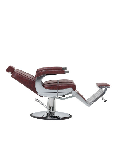 Diamond Steel Bordeaux Fotel barberski – Elegantie & Power Chrome 