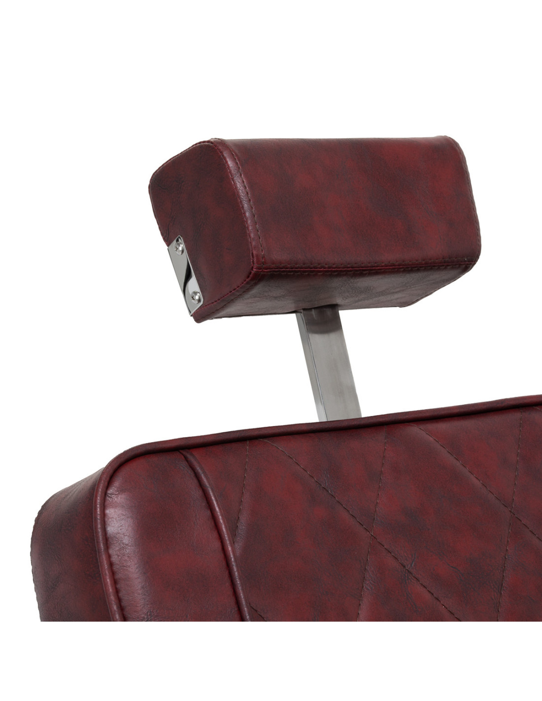 Fotel barberski Diamond Steel Bordeaux – Elegance & Power Chrome 