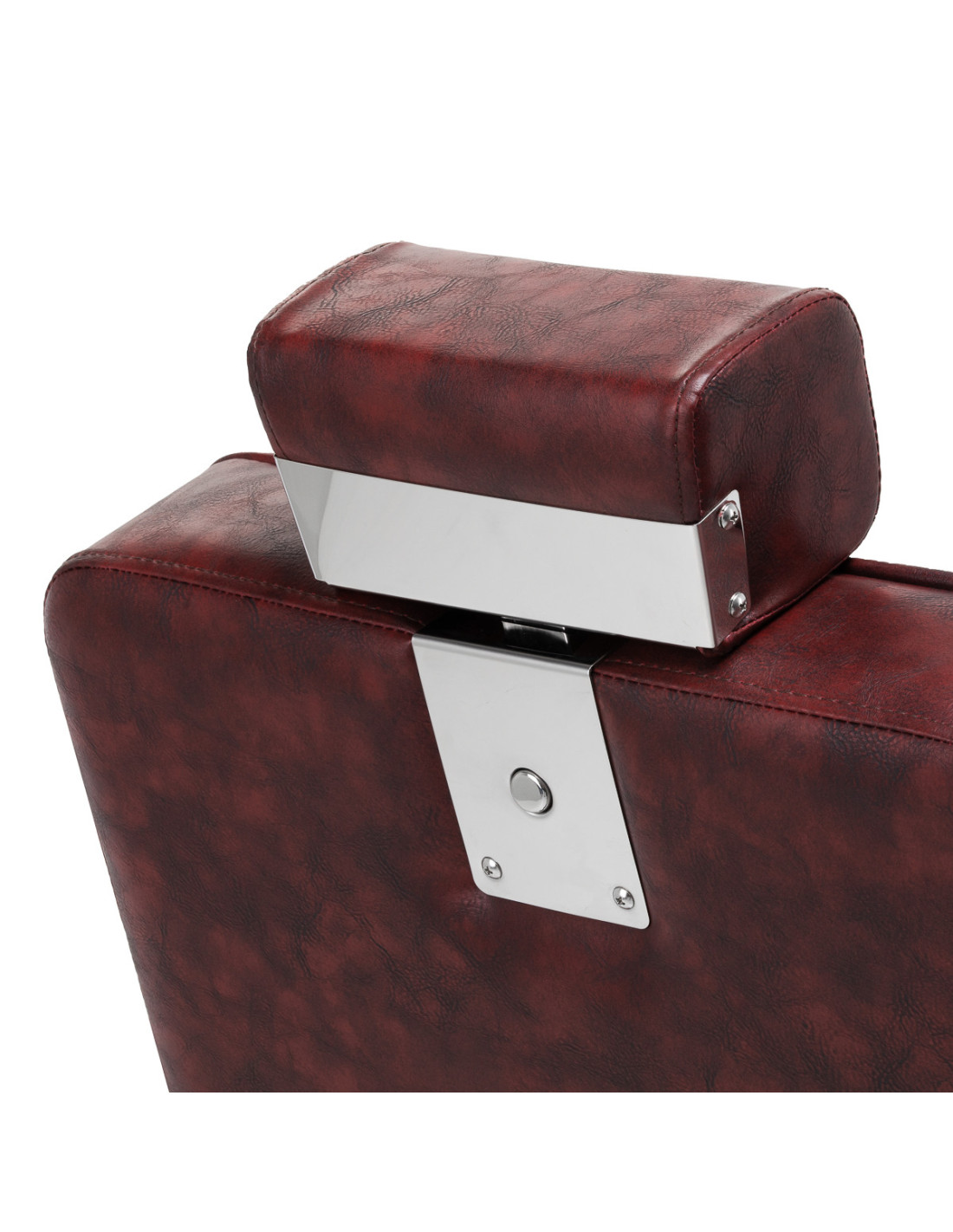 Poltrona barbiere Diamond Steel Bordeaux – Eleganza e potenza cromata 