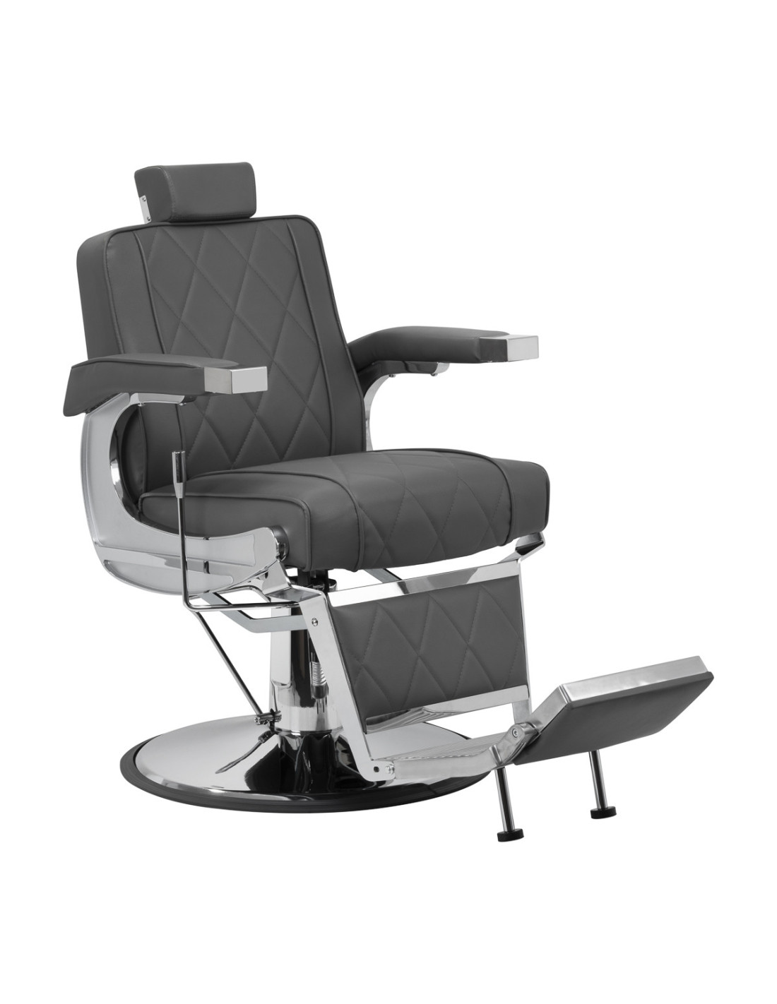 Diamond Steel Grey Fotel barberski – modern design en professionele ergonomie 