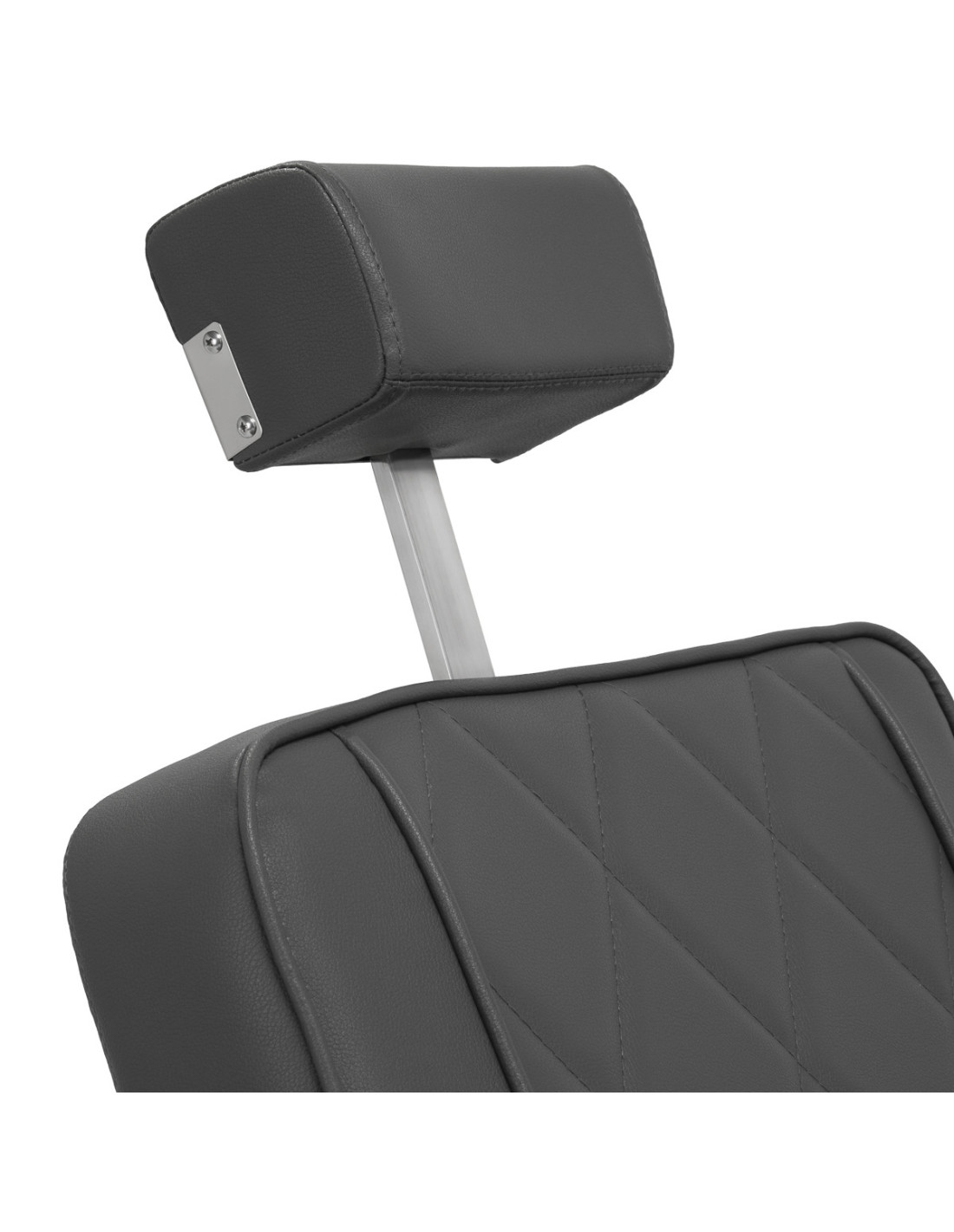 Fotel barberski Diamond Steel Grey – nowoczesny design i profesjonalna ergonomia 