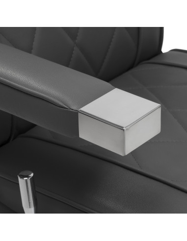 Sillón de barbero de acero gris diamante: diseño moderno y ergonomía profesional 
