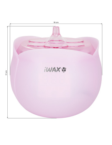 iWax Flower Rose Wax Heater 40W 450ml afmetingen aanzicht met sluiting