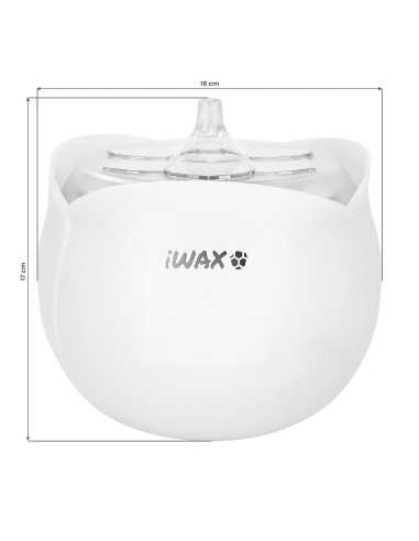 iWax Flower Wax Warmer Biały widok wymiarów zbliżony