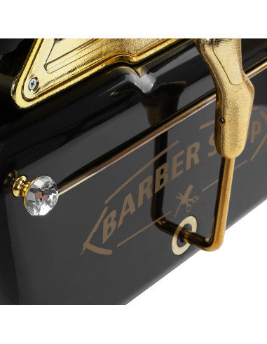 Black Empire Gold Barber chair – Prestige Throne for Professional Salons 