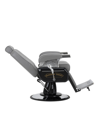 Fauteuil Barbier Majestic Silver GRIS – Élégance & Performance Pro 