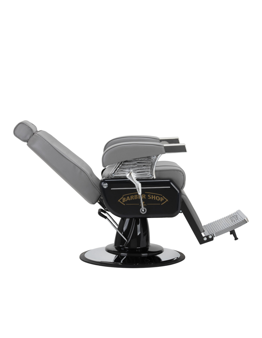 Fauteuil Barbier Majestic Silver GRIS – Élégance & Performance Pro 