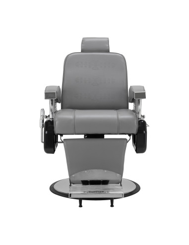 Fauteuil Barbier Majestic Silver GRIS – Élégance & Performance Pro 