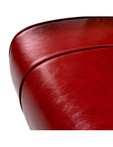 Poltrona da barbiere Majestic Gold con cuciture rosse zoom